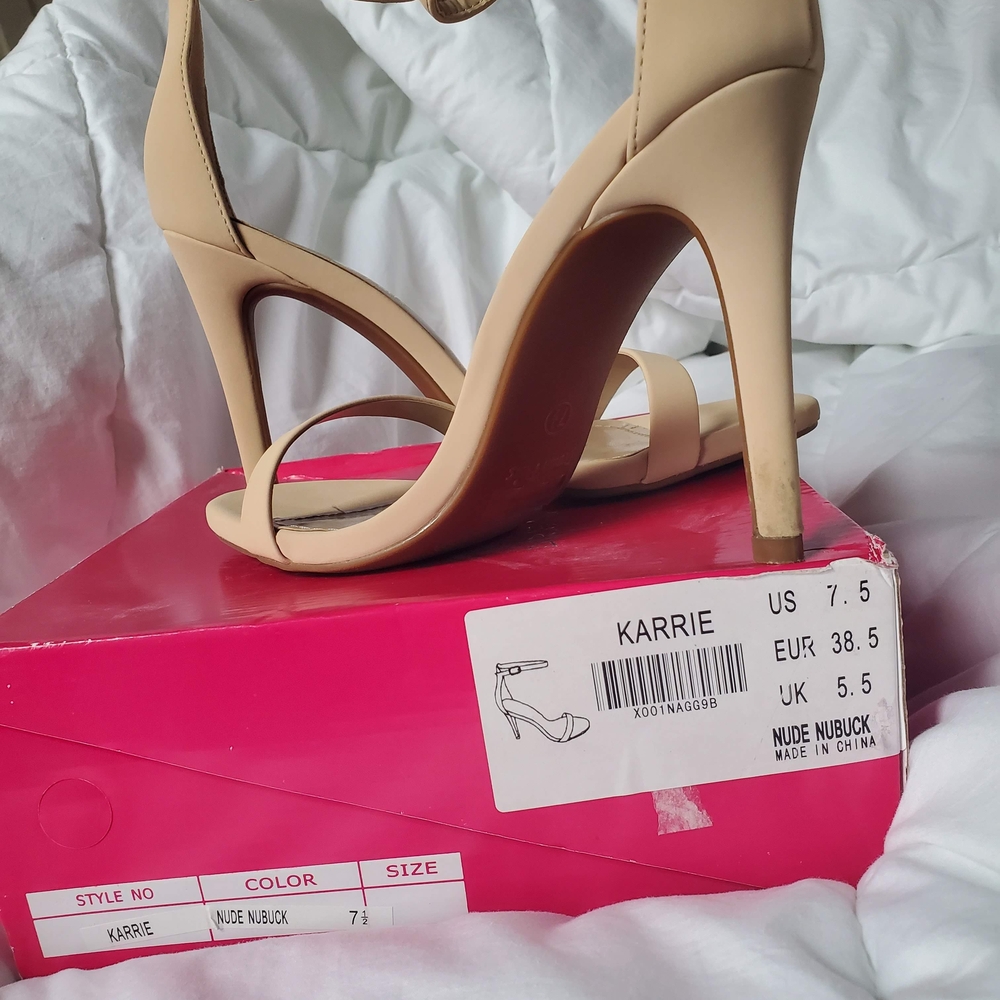 Elegant Nude Nubuck Dream Paris: Karrie Heels